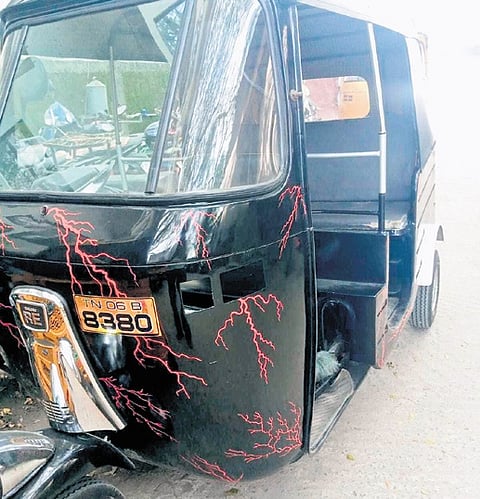 Three autorickshaws involved in the racing were seized by the police 