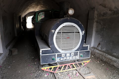 Abanded VOC park Railway Station inside the Zoo park campus in Coimbatore on Tuesday. 