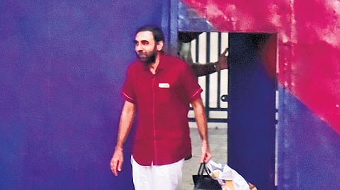 Unnikrishnan Potti comes out of Poojappura Special Sub Jail on 
Thursday