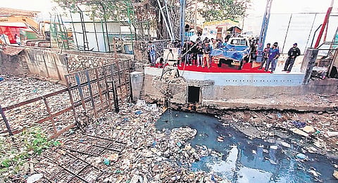 G-Spider being deployed at the Amayizhanchan canal near the Central Railway Station stretch.