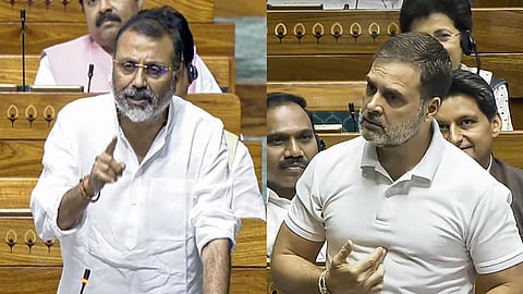 BJP MP Nishikant Dubey submitted a substantive motion against LoP Rahul Gandhi, seeking  cancellation of his membership from Parliament.