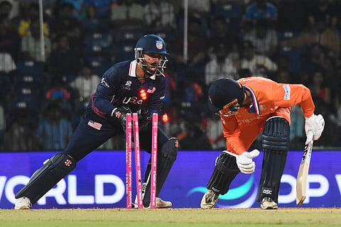 Netherlands batters struggled to get going against USA spinners