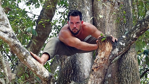  Victor Manuel feels at home on trees. From one of his climbing sessions in Thiruvananthapuram. 