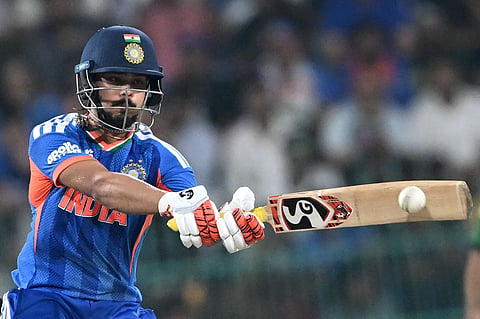 India's Ishan Kishan plays a shot against Pakistan at the R Premadasa Stadium, Colombo on Sunday