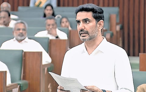 Minister for HRD and IT Nara Lokesh.