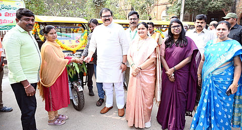 The programme was held at the District Collectorate and attended by Corporation Chairman Kommareddy Pattabhiram, Eluru District Collector K Vetri Selvi, and Zilla Parishad Chairperson Ghanta Padmasree.
