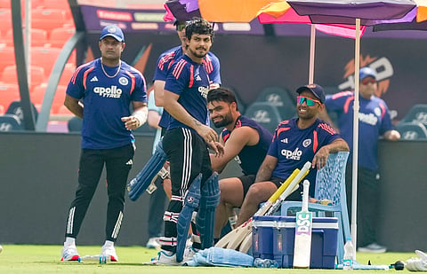 India players during training session in Ahmedabad