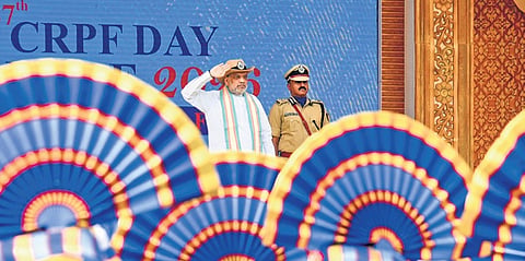 Union Home Minister Amit Shah and CRPF Director General Gyanendra Pratap Singh