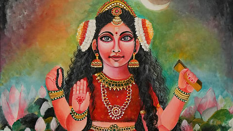 One of the artworks by Beena S Unnikrishnan 