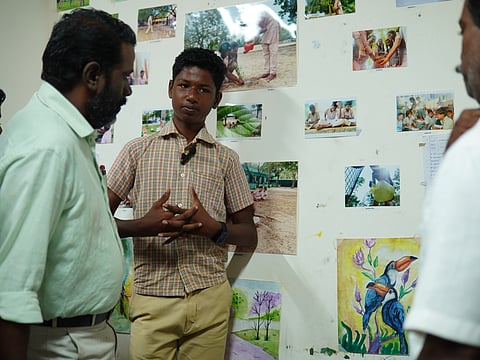 The exhibition featured stories from fishing villages in Vellapalam to schools in Vedaranyam, covering daily routines, family livelihoods, local customs and personal hopes. 
