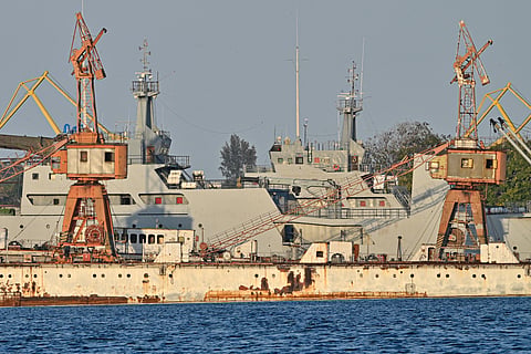 Cuban coast guard ships docked at the port of Havana on February 25, 2026.