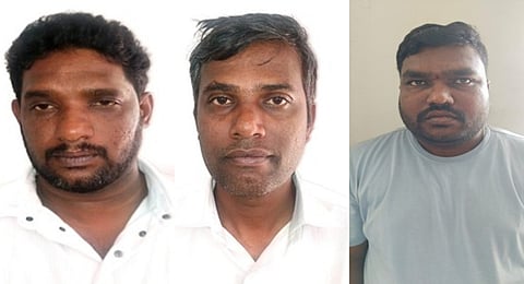 (From left to right): 
Accused Arshad, Jagadish C, Anantha T.