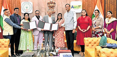 Bio Valley and 4baseCare and Define Bio Pvt Ltd (Biobank) sign an MoU to establish a Centre of Excellence at AMTZ in Visakhapatnam 
