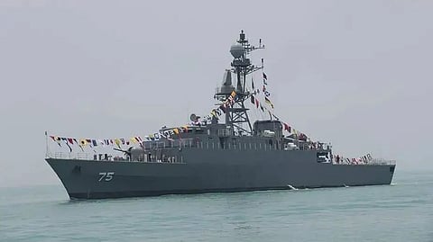The frigate IRIS Dena was on its return voyage to Iran when it was struck by a torpedo fired by a US Navy submarine. 