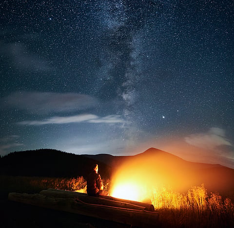 Drift away in the night sky