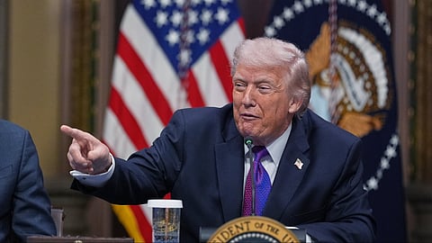 resident Donald Trump speaks during an event about the Ratepayer Protection Pledge, in the Indian Treaty Room of the Eisenhower Executive Office Building on the White House complex, Wednesday, March 4, 2026, in Washington. 