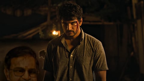 Gautham Ram Karthik in a still from Bloody Politics  