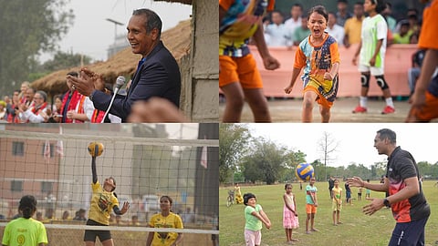 Abhijit Bhattacharya runs the Assam Volleyball Mission 100 (AVM100) and the Brahmaputra Volleyball League (BVL) 