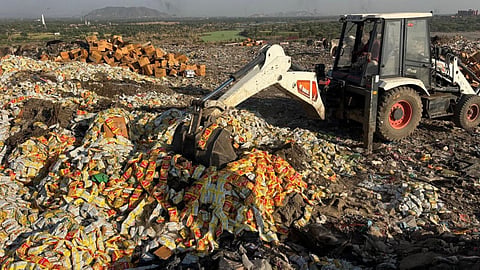Officials said that about 12,000 cartons were found with expired dates, and in 3,000 cartons, the expiry dates had allegedly been erased from the packets. 