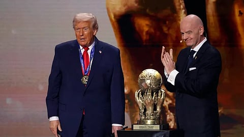 FIFA chief Gianni Infantino along with US President Donald Trump during a recent event