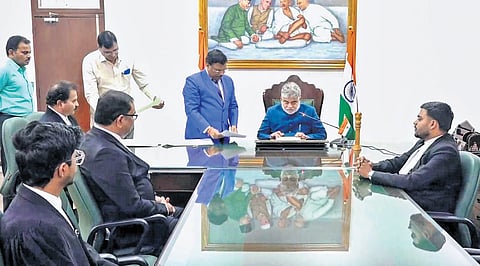 Speaker Gaddam Prasad Kumar hears disqualification pleas on Wednesday. 