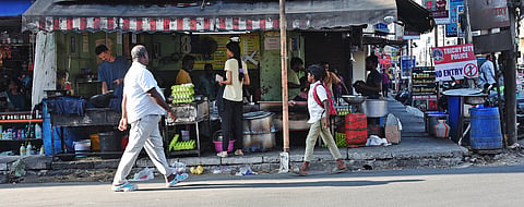 Veeresh, the RTI activist, said these stall owners use LPG to cook food on the footpaths, ignoring all safety norms.