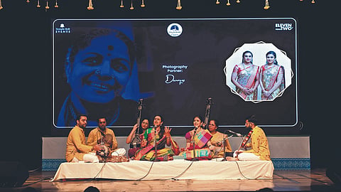 S Aishwarya and S Saundarya performed at Ravindra Bharathi