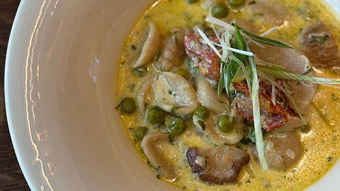 O-skyu — pasta made in milk, with dried turnips and peas. 