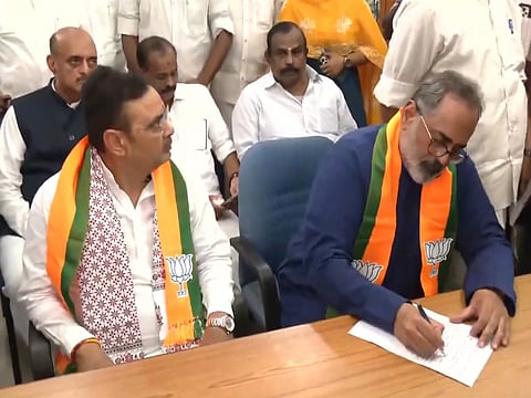 Rajeev Chandrasekhar files nomination from Nemom ahead of Kerala polls, Rajasthan CM Bhajanlal Sharma joins