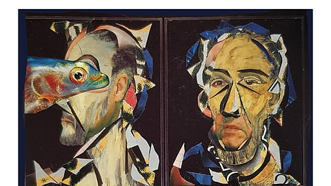 Giridhar Khasnis’ collages are small, fascinating mosaics
