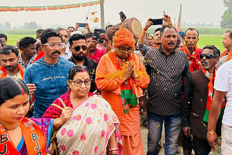 Swami Jyotirmayananda, also known as Utpal Maharaj, has been nominated by the BJP from the Kaliaganj constituency in Uttar Dinajpur district