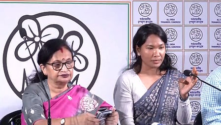 Swapna Barman (right). 