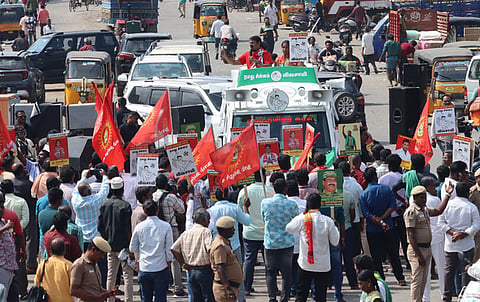 Image of campaigning used for representative purpose.