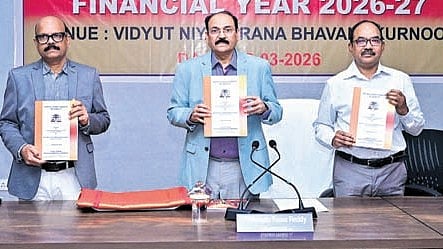 APERC Chairman P Venkata Ramana Reddy releases the Retail Supply Tariff Order for the financial year  2026-27 in Kurnool on Wednesday.