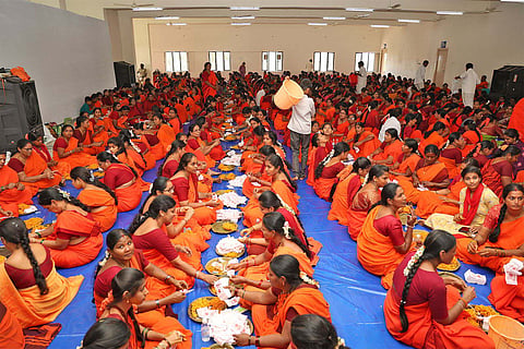 The Sri Rama Navami Brahmotsavams commenced grandly at the Sri Kodandarama Swamy Temple in Vontimitta.