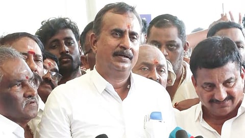 AIADMK headquarters secretary and Thondamuthur MLA  SP Velumani 