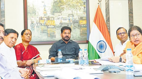 Chief Minister A Revanth Reddy chairs a review meeting on the Basara  development master plan in Hyderabad on Saturday