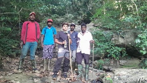 Sharanya found inside a forest zone in the Tadiandamol range, with members of the local Adiya tribal community assisting authorities in the rescue.