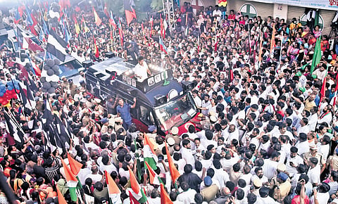 Udhaya campaigning at GKM Colony in  Kolathur on Wednesday 