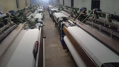 A powerloom unit operating in Palladam in Tiruppur District. 