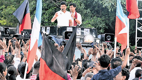 Responding to AIADMK allegations, DMK youth wing secretary and Deputy CM Udhayanidhi Stalin said DMK stood with people during the Covid-19 pandemic.
