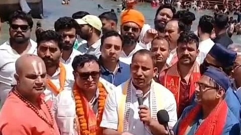 The foot march, which originated from the Ganga Barrage in Bijnor, Uttar Pradesh, aimed to advocate for those leaving Islam to embrace Sanatan Dharma.