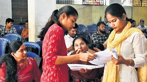 Enumerators and supervisors prepare to head out for the housing census at Jayanagar 4th block  on Thursday.