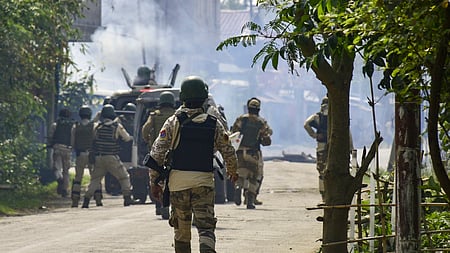 The protest was led by residents of Shangkai village, who enforced a shutdown in the area over the alleged abduction of 14 community members by Naga groups.