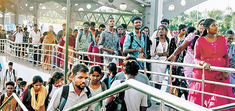 The crowd at KCBT on Wednesday