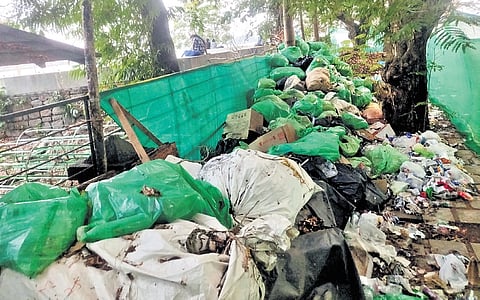 The garbage heap inside Subash Bose Park 