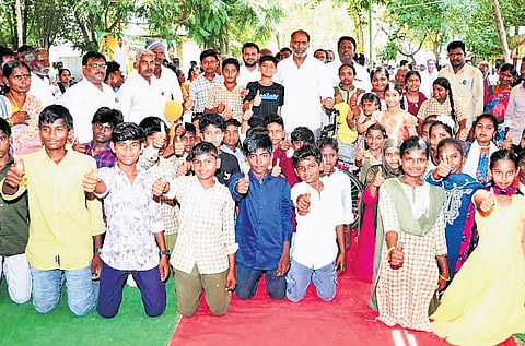 Energy Minister Gottipati Ravi Kumar initiated the free bicycle distribution to government school students in Addanki segment on Sunday.