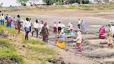 One of the village’s two drinking water tanks had become defunct due to heavy silt deposits.