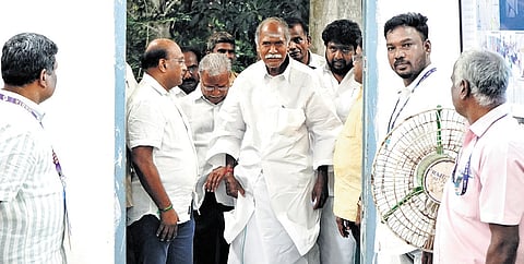 Puducherry Chief Minister N Rangasamy won from both Thattanchavady and Mangalam constituencies.