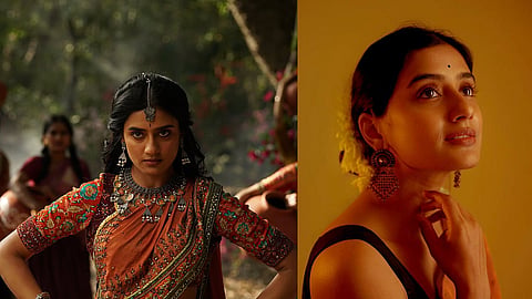 A still from Krishnavataram (L) and Sushmitha Bhat (R)